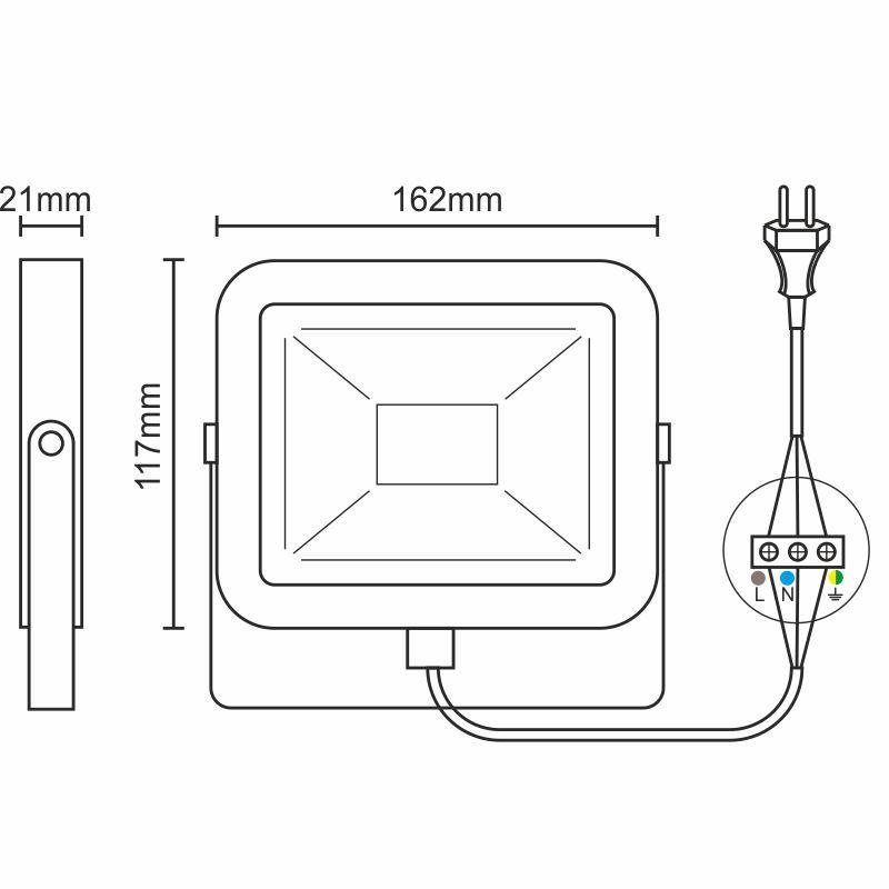 LED REFLEKTOR LF2122 20W B 3