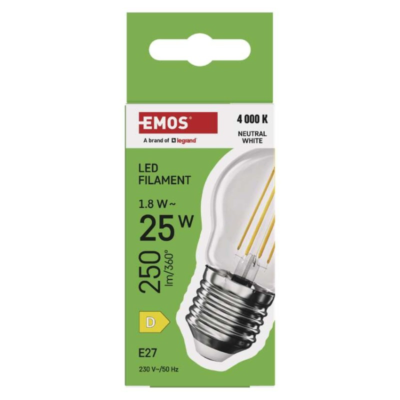 LED žiarovka Filament Mini Globe / E27 / 1,8 W (25 W) / 250 lm / Neutrálna biela 4