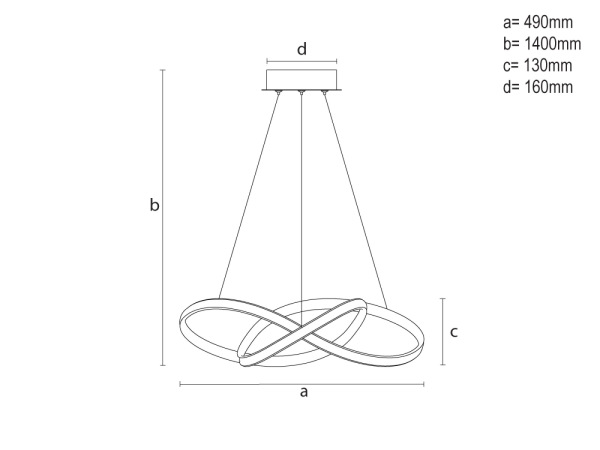 LED závesné svietidlo s diaľkovým ovládačom 65W - TA2310/B 9