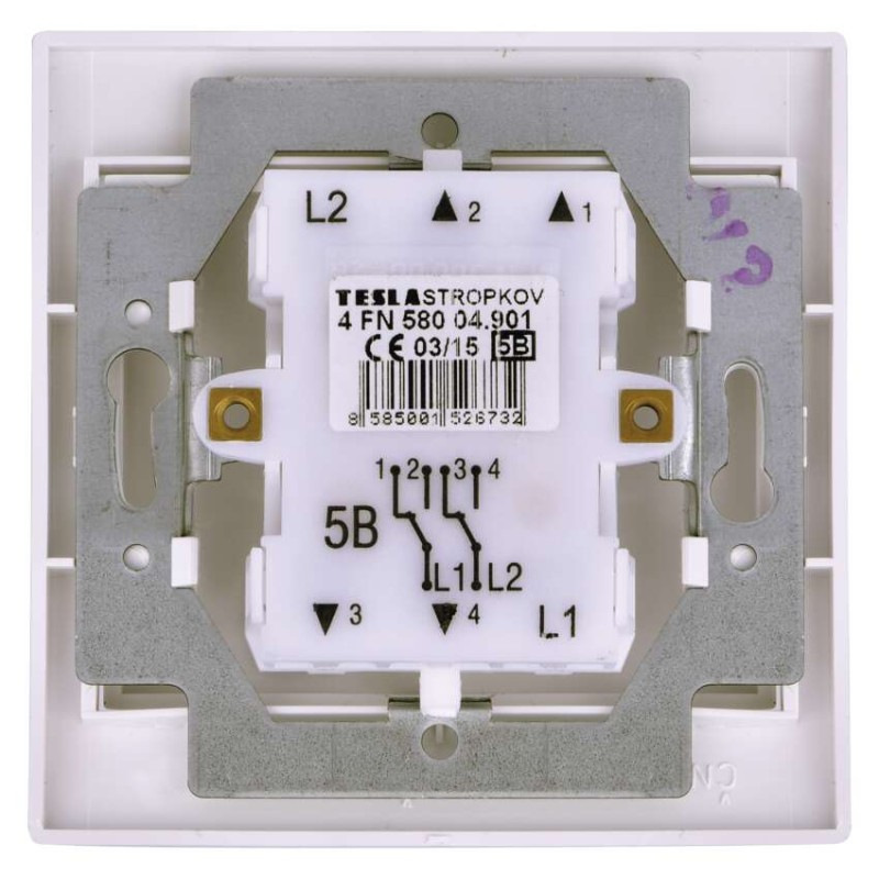 Vypínač PRAKTIK 4FN58004.901C.5B biely 1