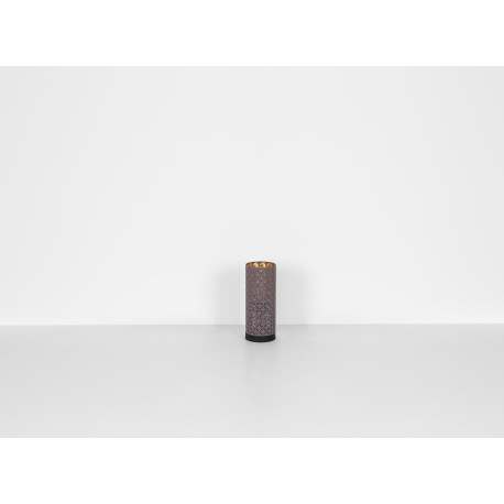 Závesné svietidlo, kov čierny, textil sivý, textilný kábel šampaň, kábel na ovinutie, DxŠxV:1000x160 19