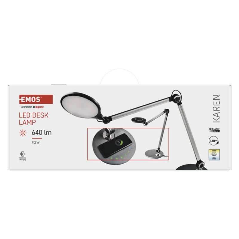 LED stolná lampa KAREN, čierna 11