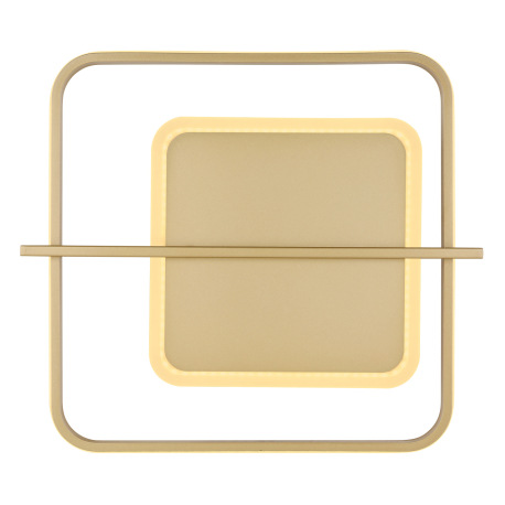 Stropné svietidlo kov zlatej farby, hliník zlatej farby, plast biely, DxŠxV: 400x360x50mm, LED 36W 2 4