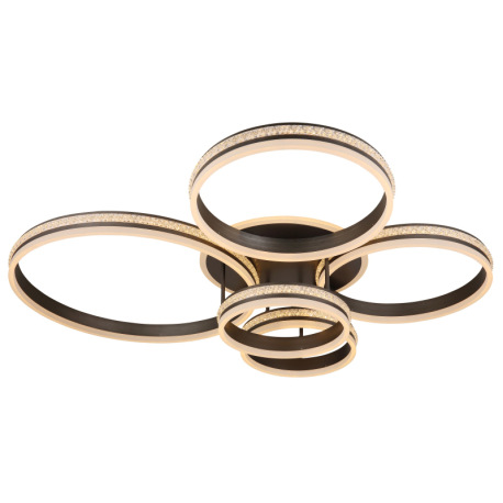 Stropné svietidlo, kov/hliník titán, akryl biely, stmievateľné, niekoľko úrovní pomocou nástenného v 15