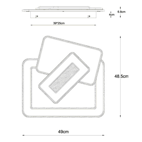 Stropné svietidlo, kov biely, akryl, kompatibilné s Google Assistant a Alexa, pamäťová funkcia, nočn 10