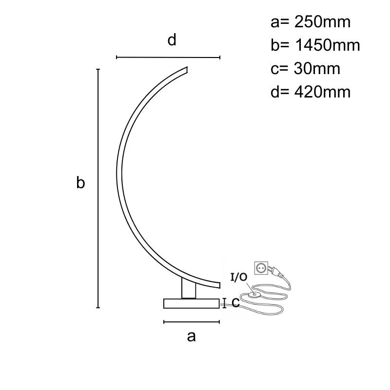 LED dizajnová stojaca lampa 75W - JF2306/B 5