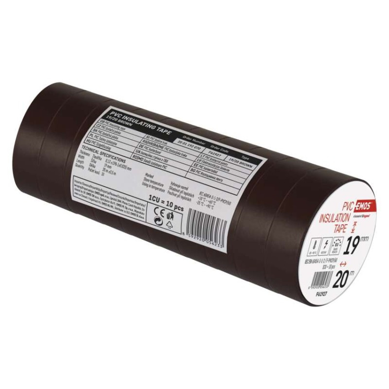 Izolačná páska PVC 19mm / 20m hnědá 1