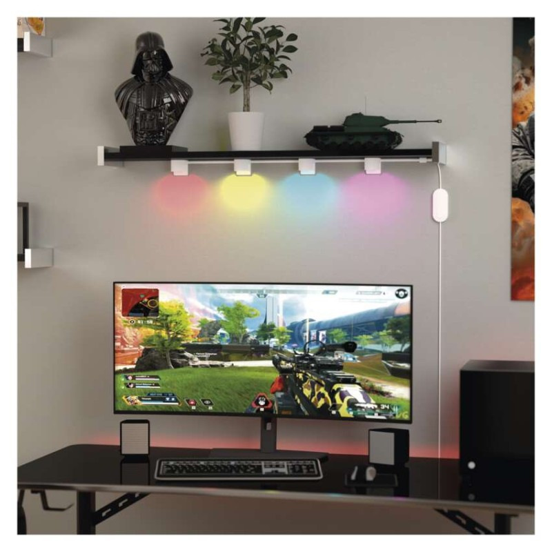 GoSmart LED reflektor - 85 cm reťaz, 4 časti, 7 W, RGBIC+CCT, stmievateľný, WiFi 10