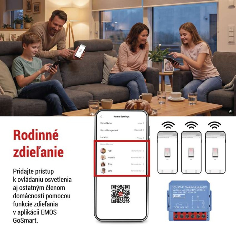 GoSmart modul suchý kontakt IP‑2241DCW, WiFi 5