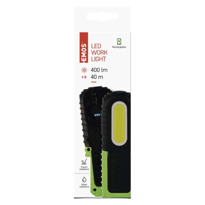 COB LED + LED nabíj. prac. svietidlo P4531, 400 lm, 2000 mAh 13