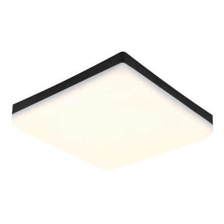 Stropné svietidlo, plast čierny, plast biely, DxŠxV: 220x220x50mm, vrátane LED 12W 230V, zdroj 1430l