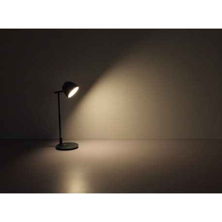 Stolové svietidlo, tmavosivý hliník a plast, plast čierny a biely, plynulá regulácia dotykového stmi 9