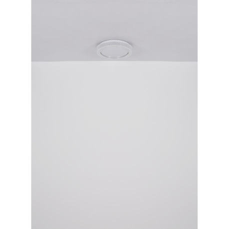 Stropné svietidlo, biely kov, plast biely, chrómový krúžok, číre plastové krištále, ø: 400mm, V: 80m 14