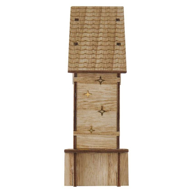 LED vianočný betlehem drevený, 15 cm, 2x AA, vnútorný, teplá biela, časovač 3