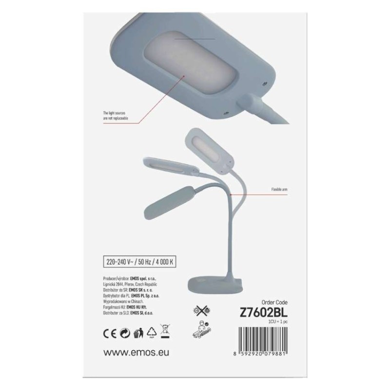 LED stolná lampa STELLA, modrá 7