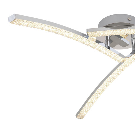 Stropné svietidlo, kov chróm, plast, akrylové krištále priehľadné, nastaviteľné, zmena farby svetla 17