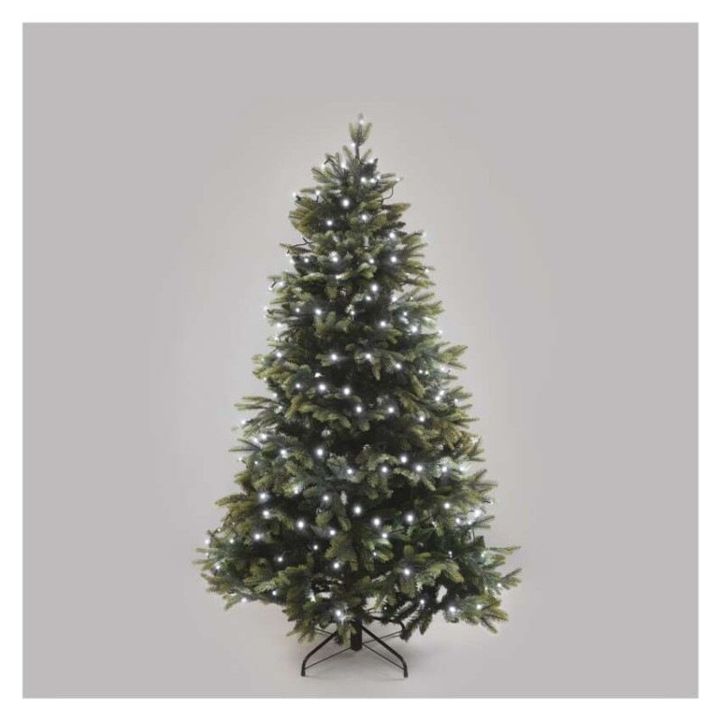 LED vianočná reťaz, 24 m, vonkajšia aj vnútorná, studená biela, programy, časovač 13