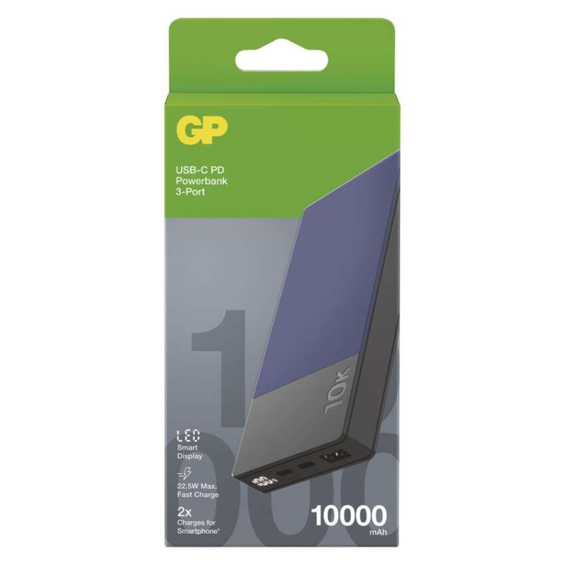 Power bank GP M2+ Series, 10 000 mAh, 22,5 W, modrá 3
