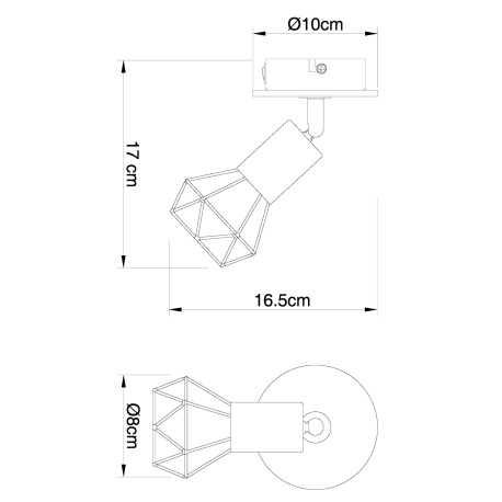 Bodové svietidlo, kov čierny, drevo hnedé, vypínač, ŠxV: 100x165, H: 170, bez žiarovky 1xE14, max. 4 19