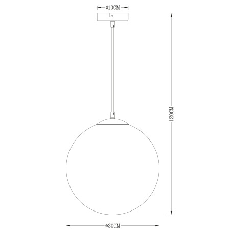 Závesné svietidlo, kov nikel matný, sklo priehľadné chróm, Ø300, V:1200, bez žiarovky 1xE27, max. 40 17