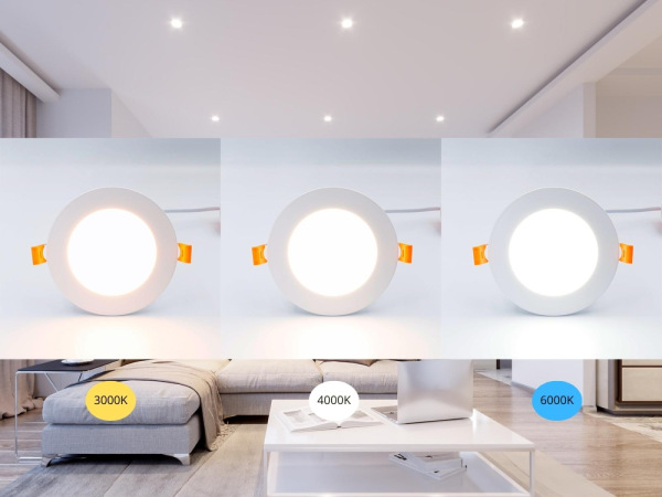 LED vsadený panel WIFI a BLUETOOTH 6W / 3000K - 6500K / WH - LPL131W 4