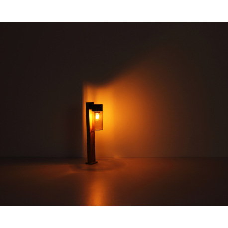 Vonkajšie svetlo nerezová oceľ imitácia dreva, nerezová oceľ čierna matná, sklo dymové, smer svetla: 17