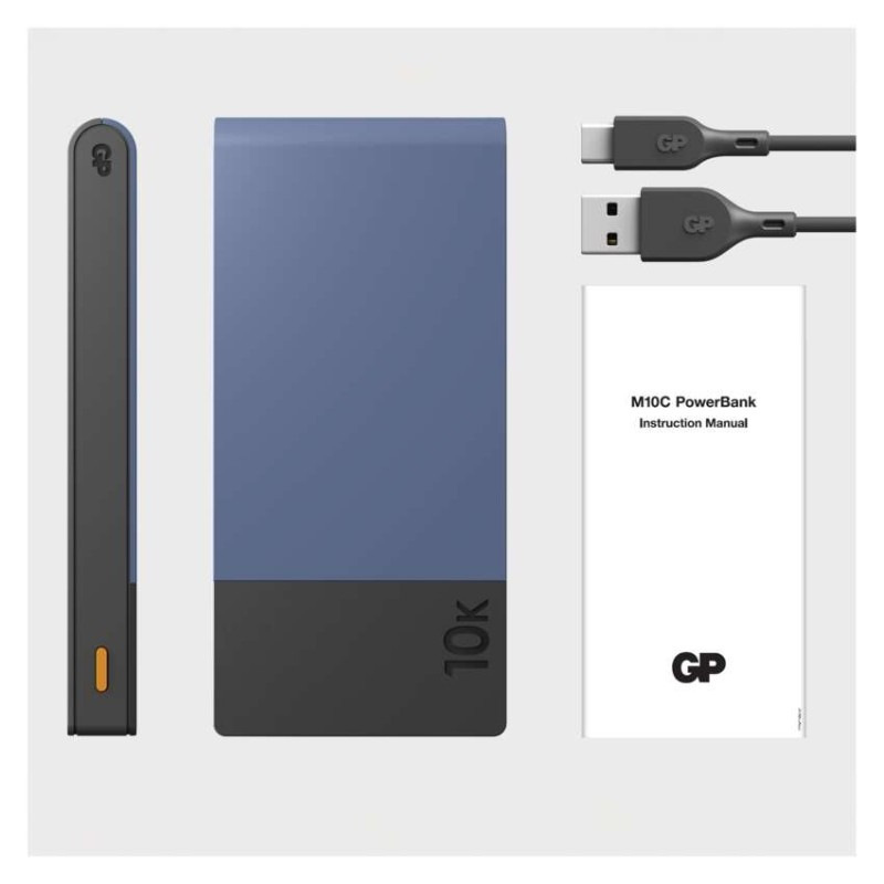 Power bank GP M2+ Series, 10 000 mAh, 22,5 W, modrá 6