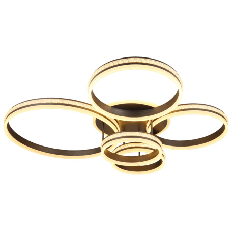 Stropné svietidlo, kov/hliník titán, akryl biely, stmievateľné, niekoľko úrovní pomocou nástenného v 13