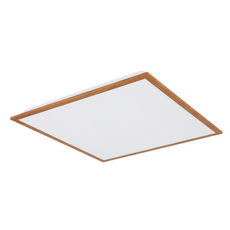 Stropné svietidlo, hliník, imitácia dreva, plast opál, DxŠxV: 450x450x65, vrátane 1xLED 24W 230V, 21 2