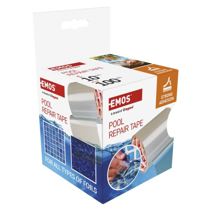Opravná lepiaca páska na bazény, 1 m × 100 mm, transparentná 7