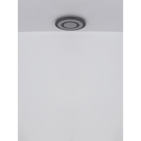 Stropné svietidlo, plast antracit, brúsený sivý kov, akryl biely, ø: 320mm, V: 55mm, vrátane LED 24W 6