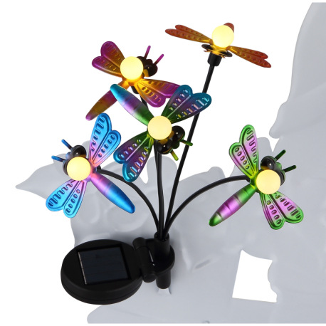 Solárne svietidlo, kov farebný, plast, posuvný spínač, batéria AAA 400mAh 1,2V, IP44, trpaslík s kve 12