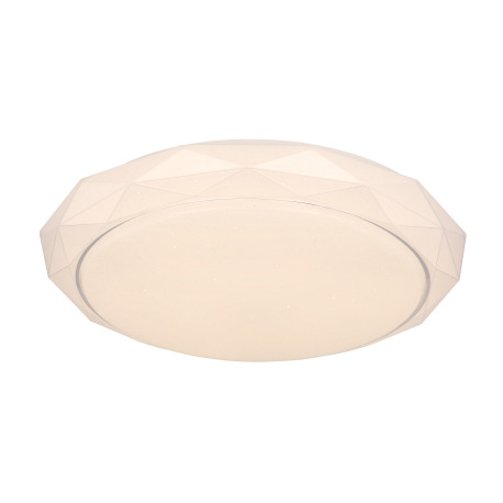 Stropné svietidlo, kov biely, akryl satinovaný, trblietavý efekt, nočné svetlo, stmievateľné, diaľk. 5