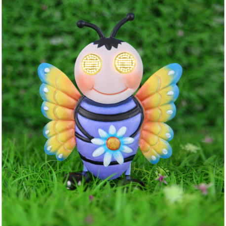 Solárne svietidlo, kov, viacfarebný matný, plast čierny matný, vypínač, batéria súčasťou balenia AAA 11