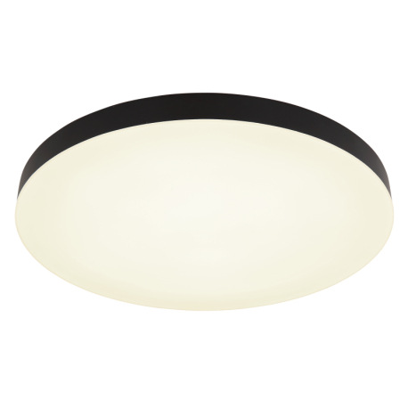 Stropné svietidlo, plast čierny, biely, posuvný prepínač, fixácia farieb, ø: 500 mm, V: 45 mm, vráta