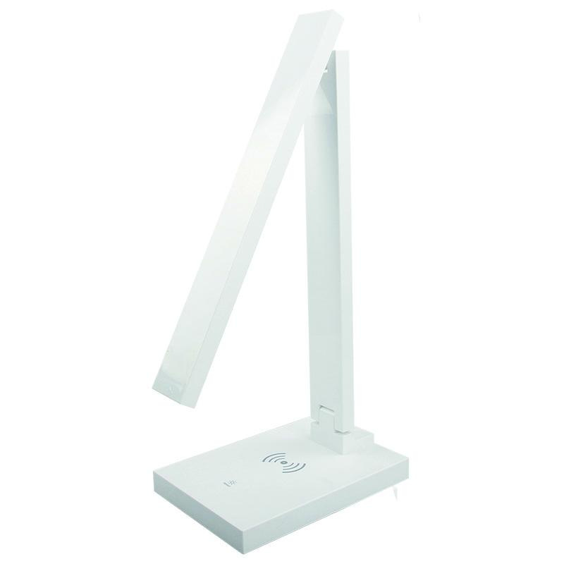 LED stolná lampa LISA 5W stmievateľná s bezdrôtovou nabíjačkou a USB - DL1202/W 1