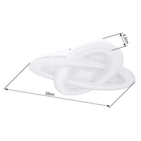 Stropné svietidlo, kov biely, akryl biely, pamäťová funkcia, nočné svetlo, stmievateľné, diaľkové ov 11