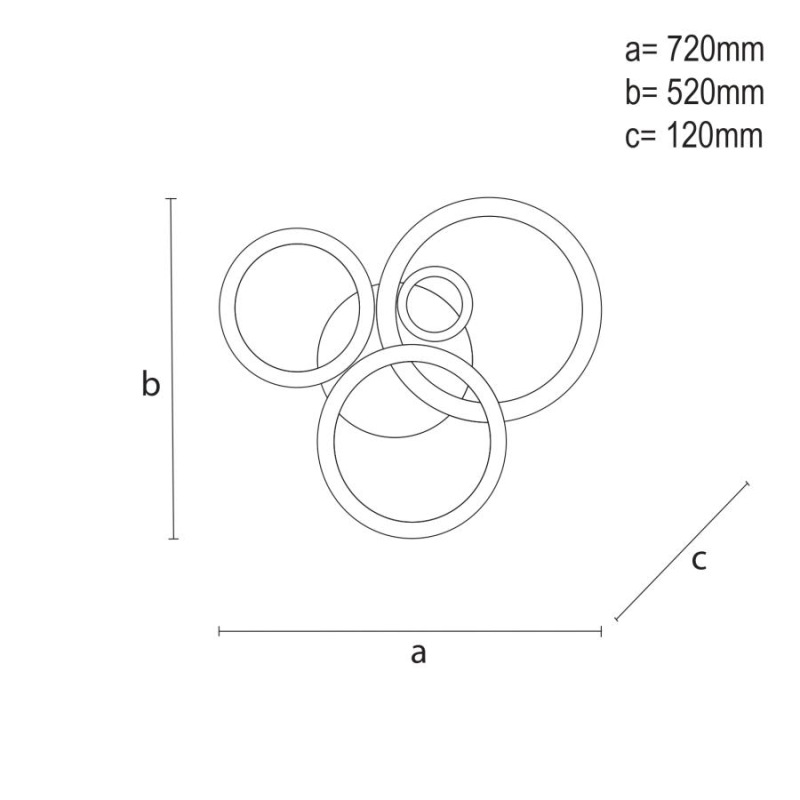 LED stropný luster + diaľkový ovládač 120W - J3338/CH 5