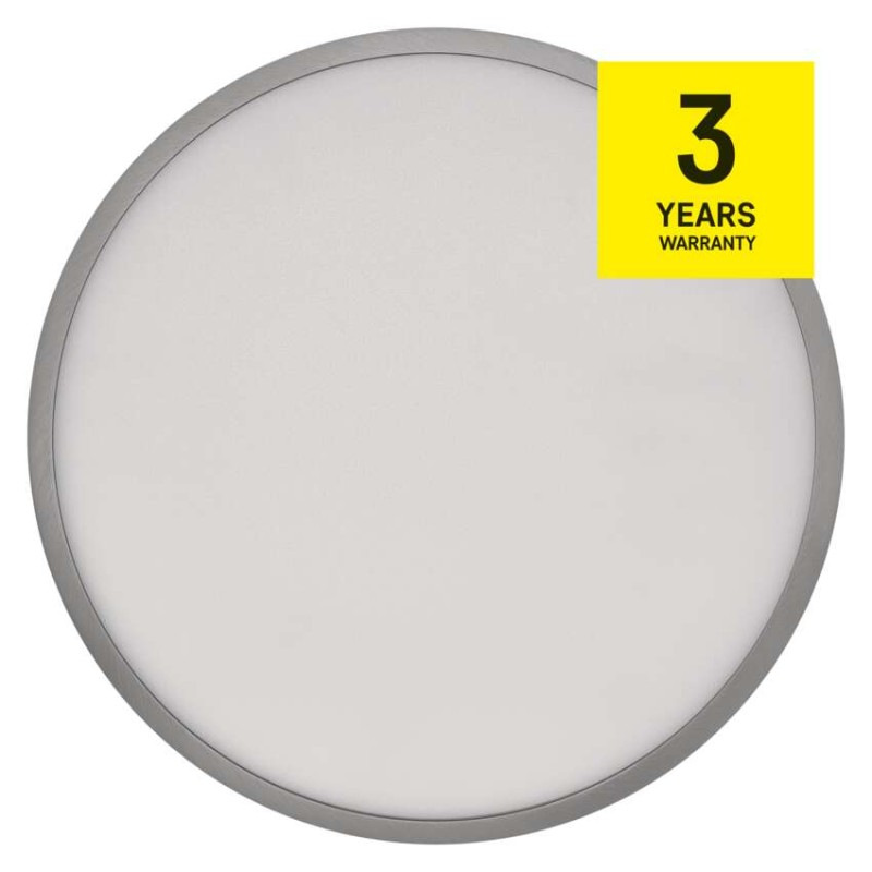 LED prisadené svietidlo, kruhové, strieborné, 28,5W, CCT 14