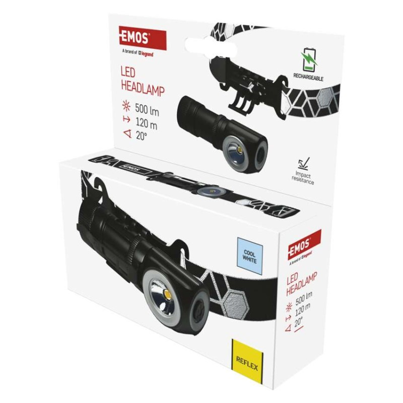 LED nabíjacia čelovka P3544, 500 lm, Li-Ion 800 mAh 14