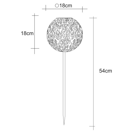 Solárne svietidlo, kov strieborný, zlatý, čierny, s hrotom do zeme, s ozdobným dierovaním, IP44, vyp 14