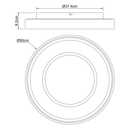 Stropné svietidlo, kov biely, akryl biely, kov hnedý, pamäťová funkcia, nočné svetlo, stmievateľné, 9