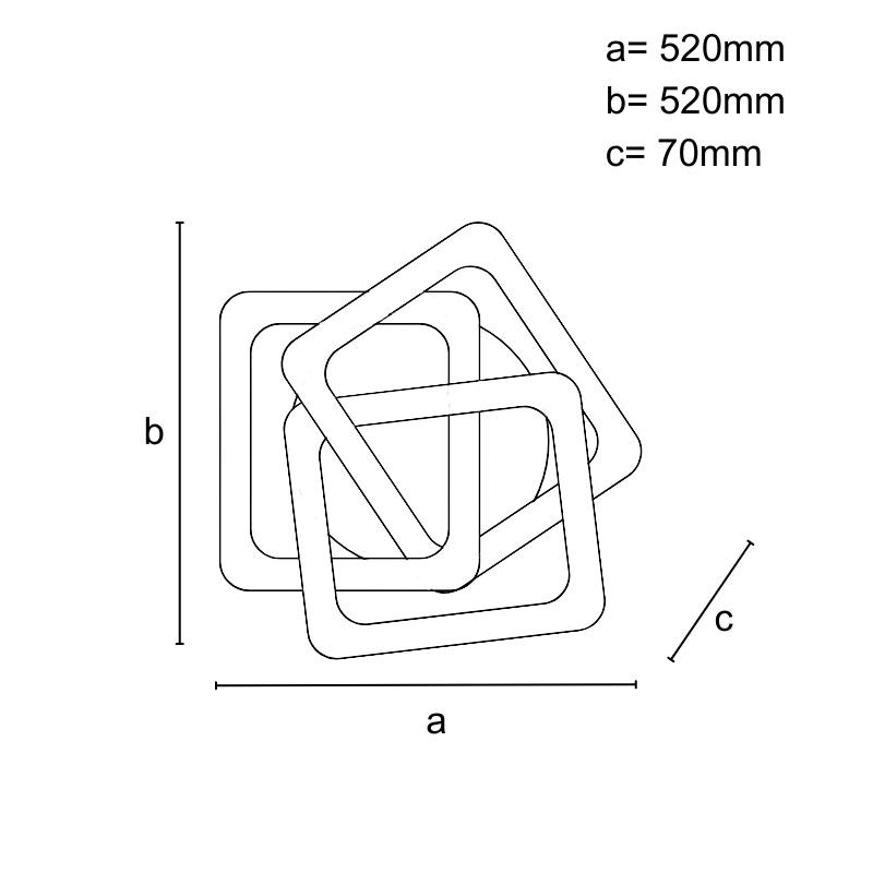 LED stropné svietidlo s diaľkovým ovládačom 130W - J1327/W 9