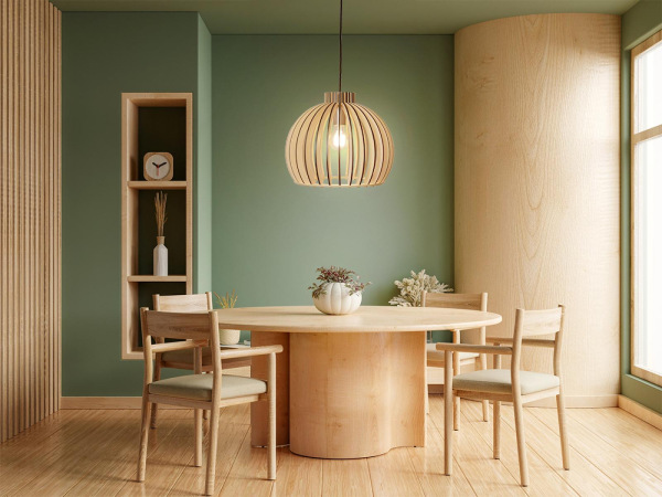 Závesný luster z masívneho dreva E27 / 450 - WRE142 6