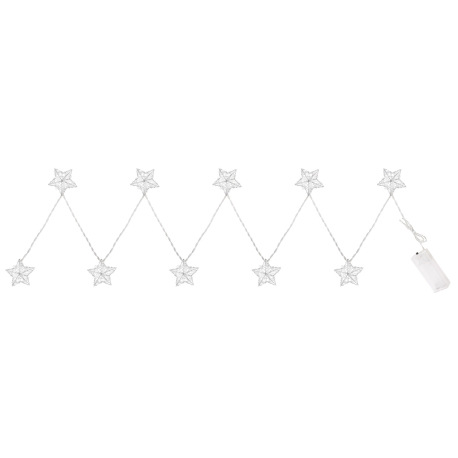 LED svetelná reťaz, kov strieborný, akryl satinovaný, vzdialenosť medzi svetielkami 10cm, napájací k 11