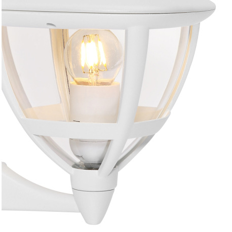 Vonkajšie svietidlo, hliník biely matný, plast priehľadný, smerom hore, IP44, ŠxV:175x235, AL:205, b 5