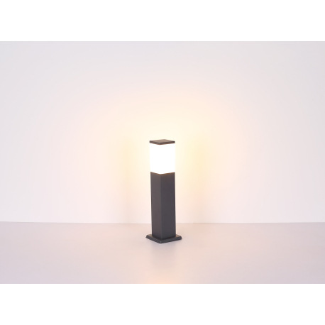 Vonkajšie svietidlo, nerez antracit, plast biely, IP44, ŠxV: 80x330mm, H: 165mm, bez žiarovky 1x E27 13