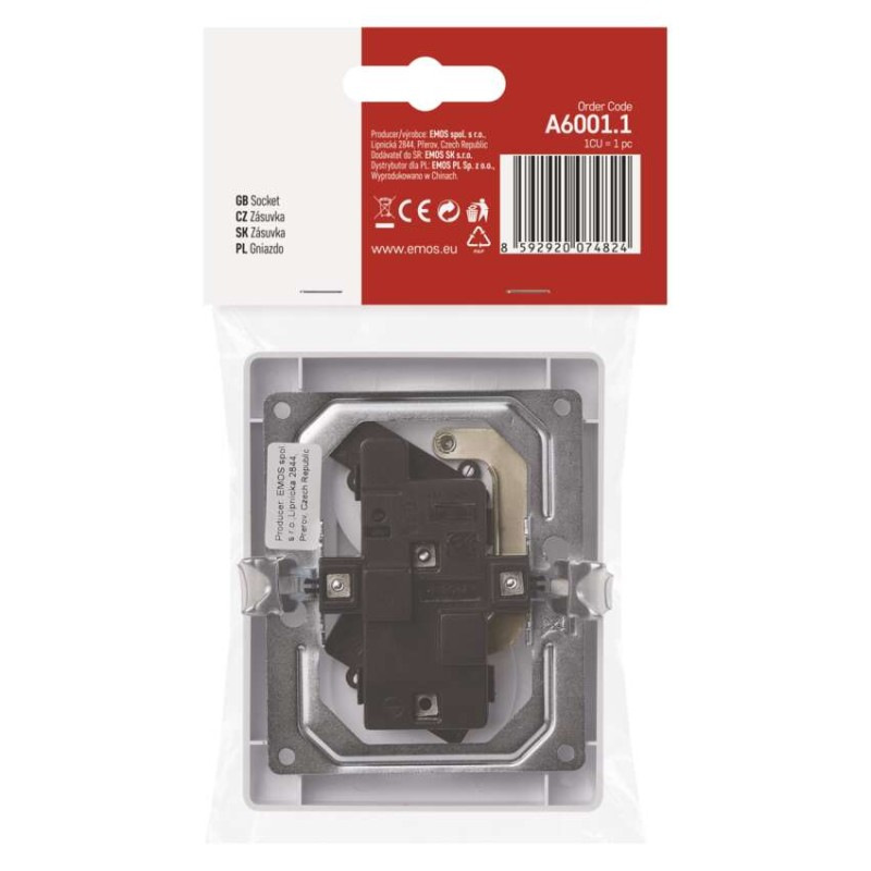 Zásuvka dvojnásobná, biela 4