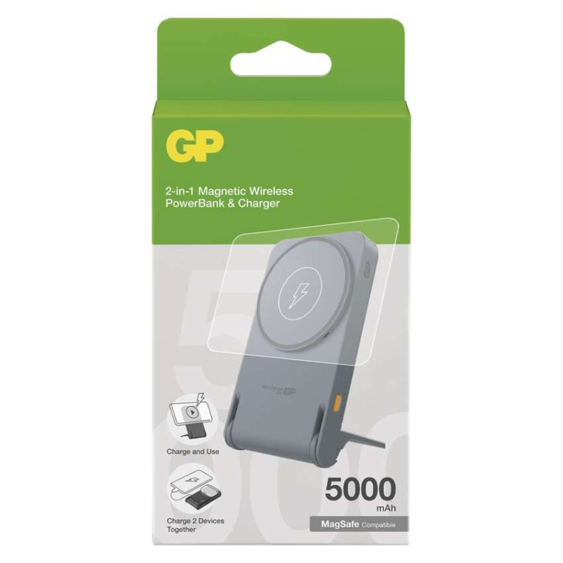 Power bank GP Q05B , 5 000 mAh, 20 W+Wireless, čierna 4