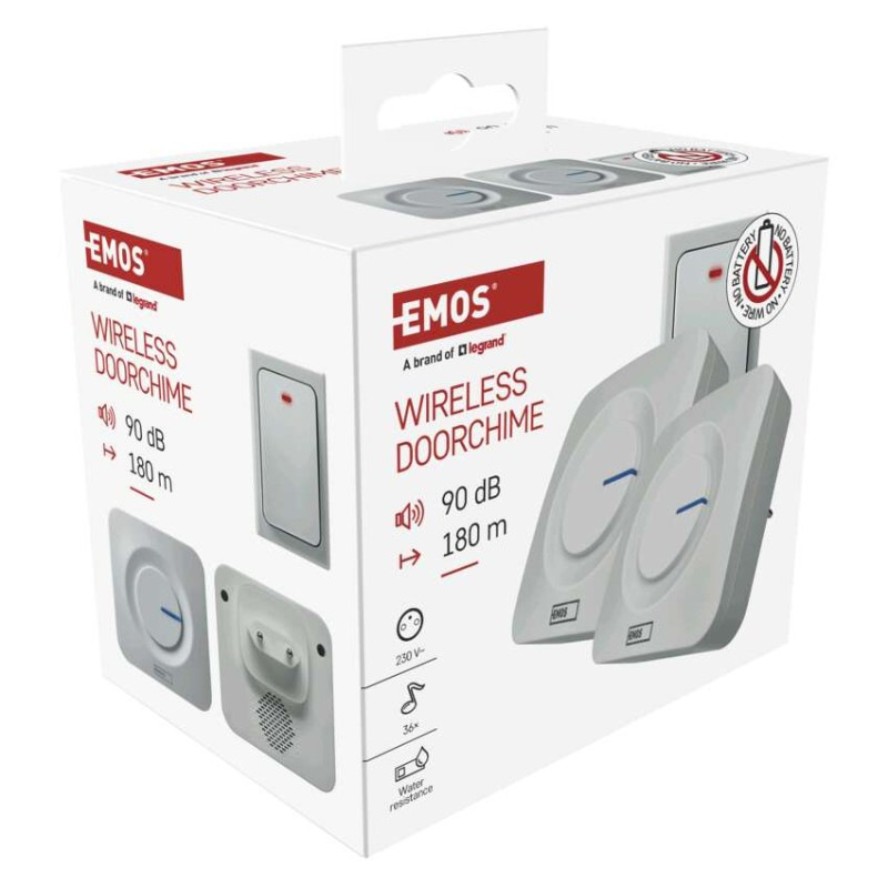 Domový bezdrôtový zvonček bez baterie P5731 do zásuvky 13